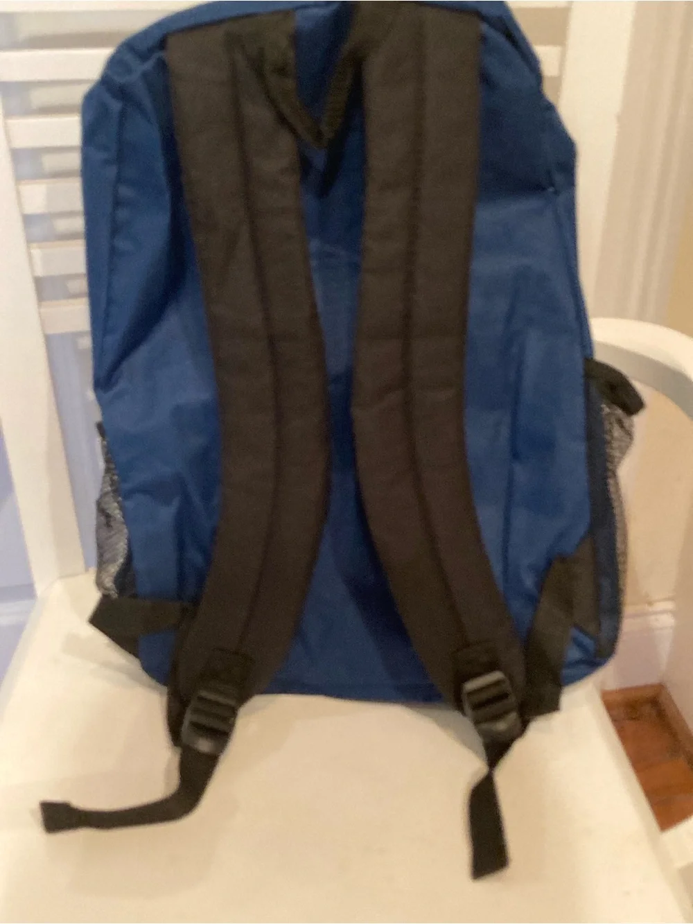 Classic Blue Men's Backpack with Front Mesh Pocket